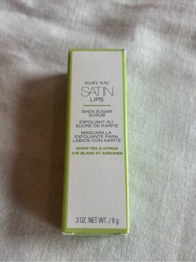 NEW Mary Kay Satin Lips Shea Sugar Scrub White Tea Citrus Lip Exfoliator